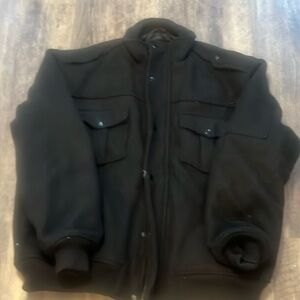Jordan Craig collection  black wool blend coat jacket